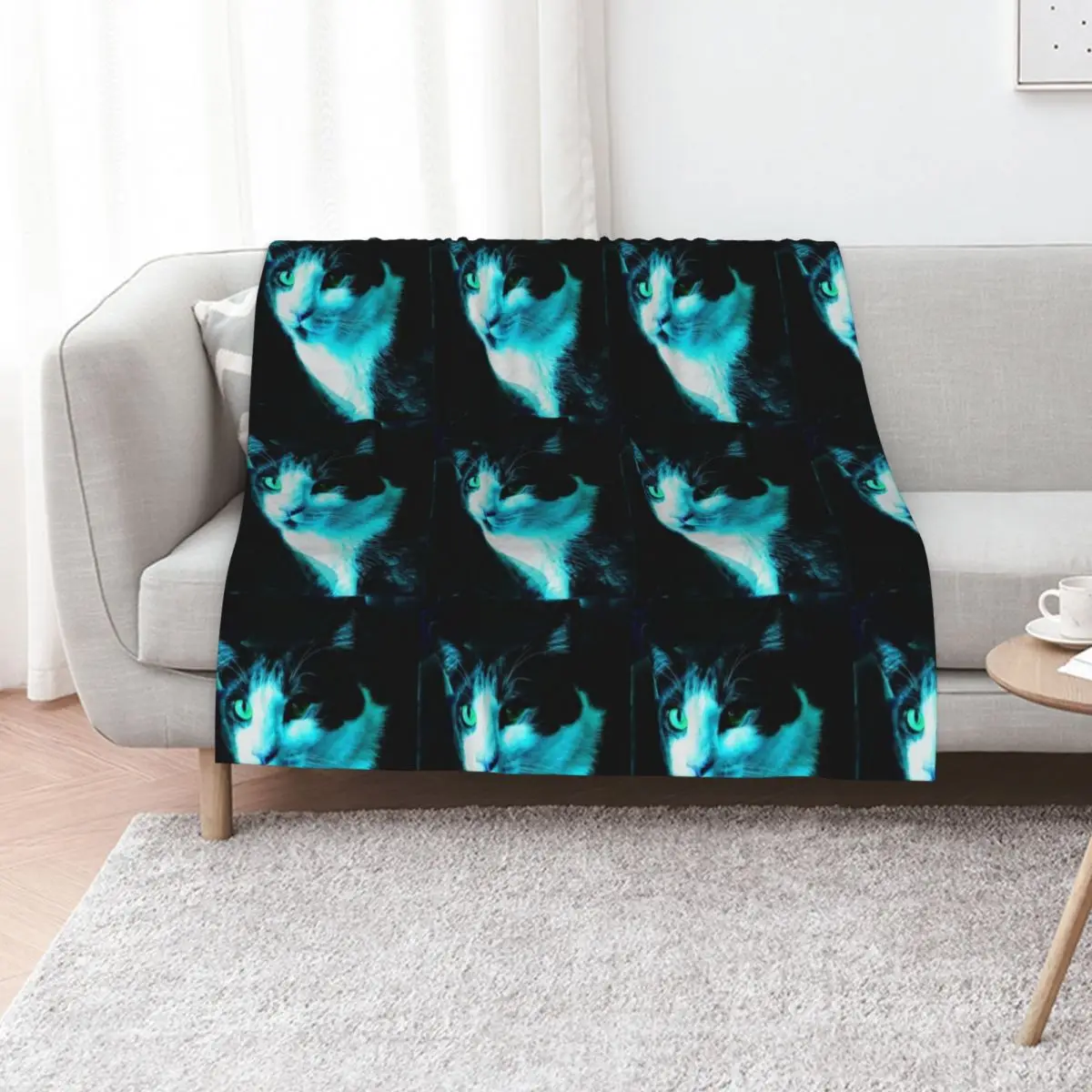 

dream cat Throw Blanket for sofa Sofa Quilt Loose Flannel Fabric Blankets