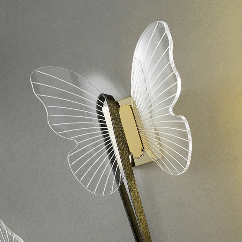 Transparent Acrylic Towel Hook Gold Butterfly Shape Wall Mounted Clothes Hooks Decorative Bathroom Robe Hook Hangers Keys Racks