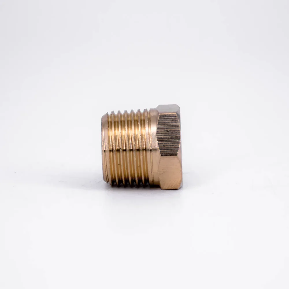 Bronze Pipe Fitting Connector Adaptador, macho End Plug, Hex Head, Home Garden, Água, Gás, Combustível, Óleo, NPT, 1/4 ", 3/8"