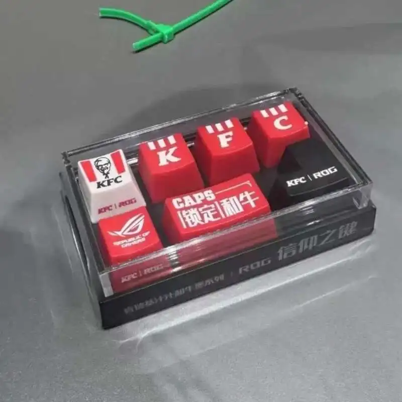

2025 KFC Keycap Mechanical Keyboard Set Funny Cartoon Peripheral Model Collection Keyboard Decor Toy Boys Fans Gifts