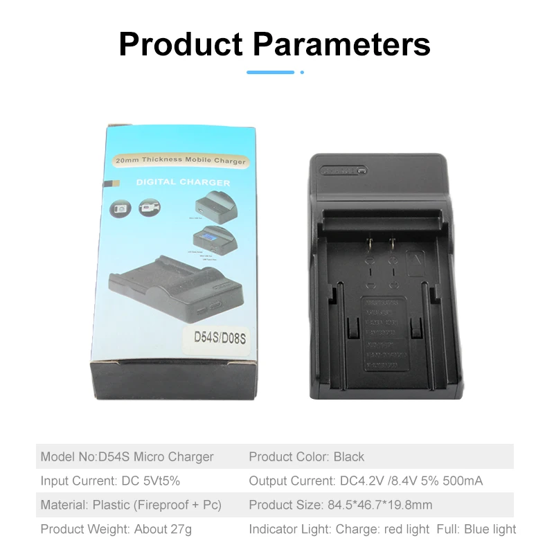 CGA-D54S D08S D28S VBN130 VBN260 USB شاحن بطارية لباناسونيك VBD29 VBD78 D07S D16S S602E AJ-PX270 HC-MDH2