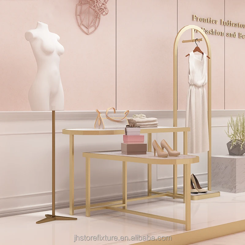 Custom.Custom.Custom.European Design Beliebte Mode Edelstahl Kleidung Ständer Kleidung Shop Display Rack Kleidung Metall Di