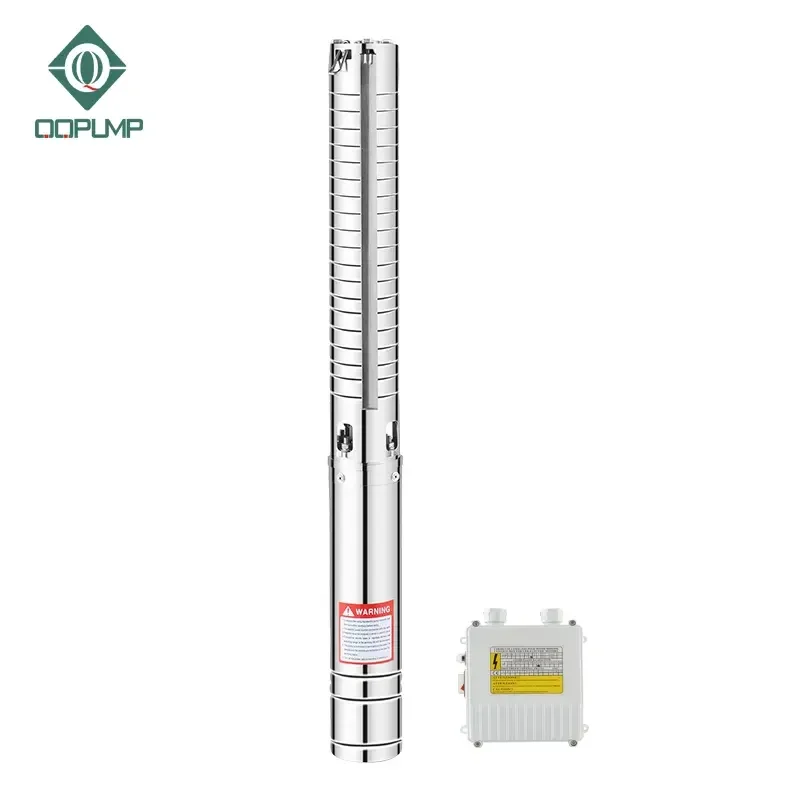 QQPump Bombas De Agua  3 Phase Stainless Steel Sumergible Deep Well Submersible Pump 10 Hp