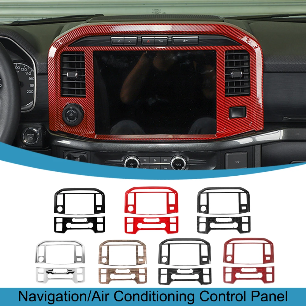 

Car Window Navigation/Air Conditioning Control Decoration Panel Cover Trim Stickers for Ford F150 2021-2023 Interior Accessories