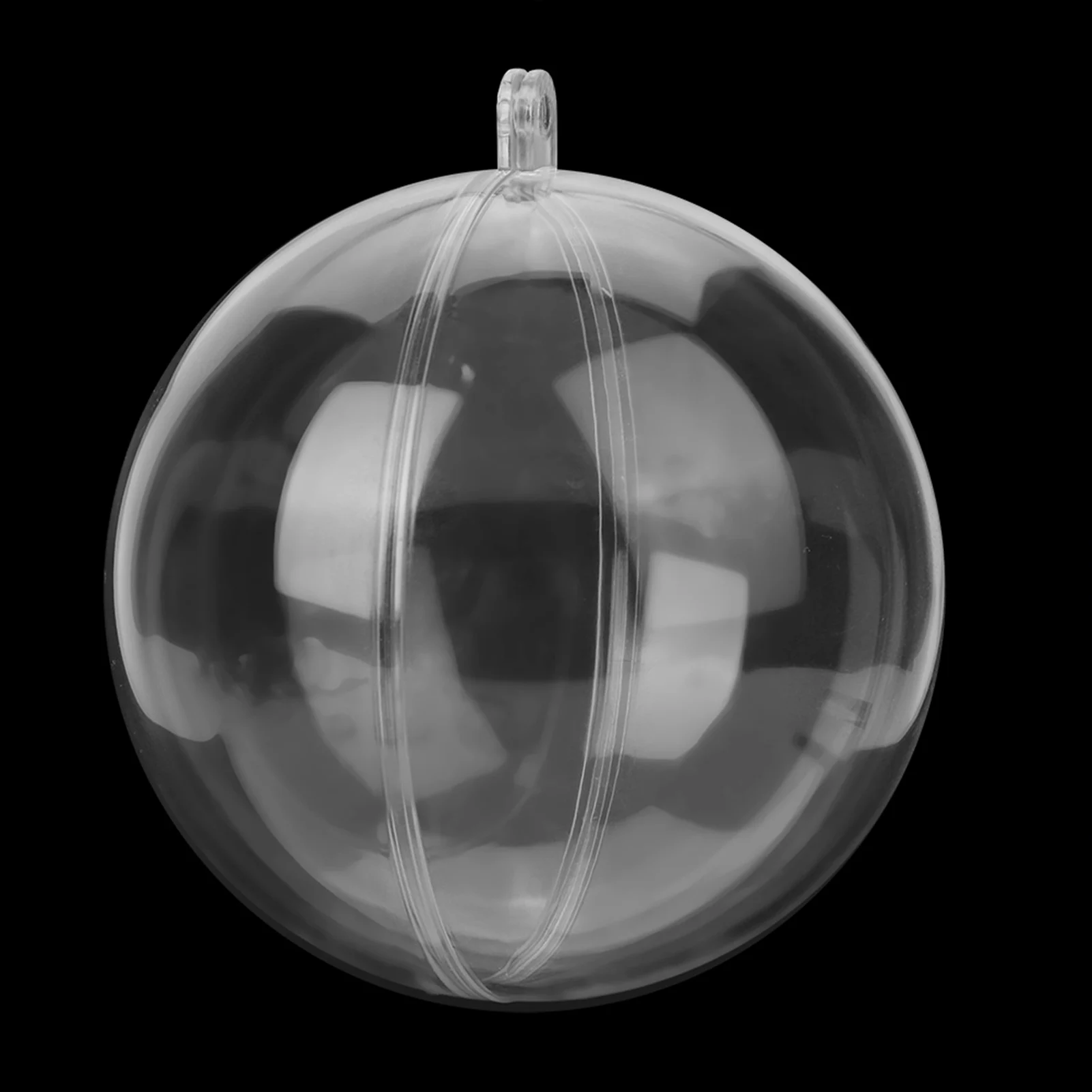 Ornamentos preenchíveis de plástico transparente, bola recarregável de natal transparente diy, bola de artesanato diy para véspera de natal, ano novo, casamento