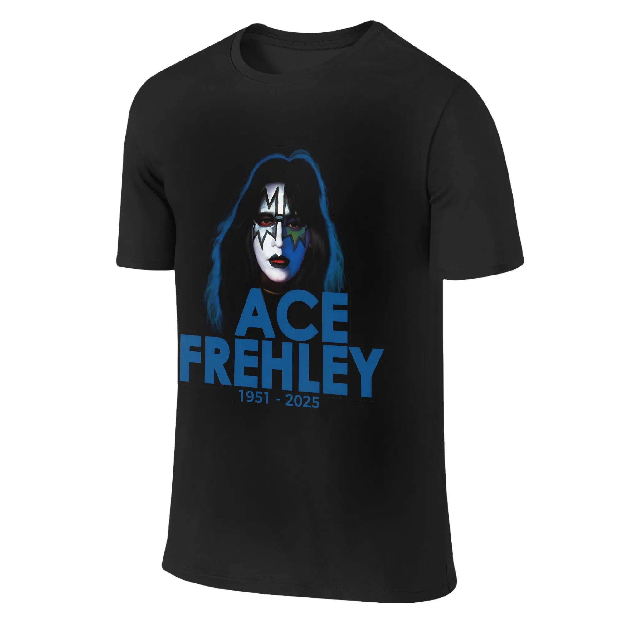 الصيف الرجال النساء مزق الآس فريلي رجل الفضاء 1951-2025 قبلة الفرقة قميص الزي القطن تي شيرت الملابس متعة تي شيرت