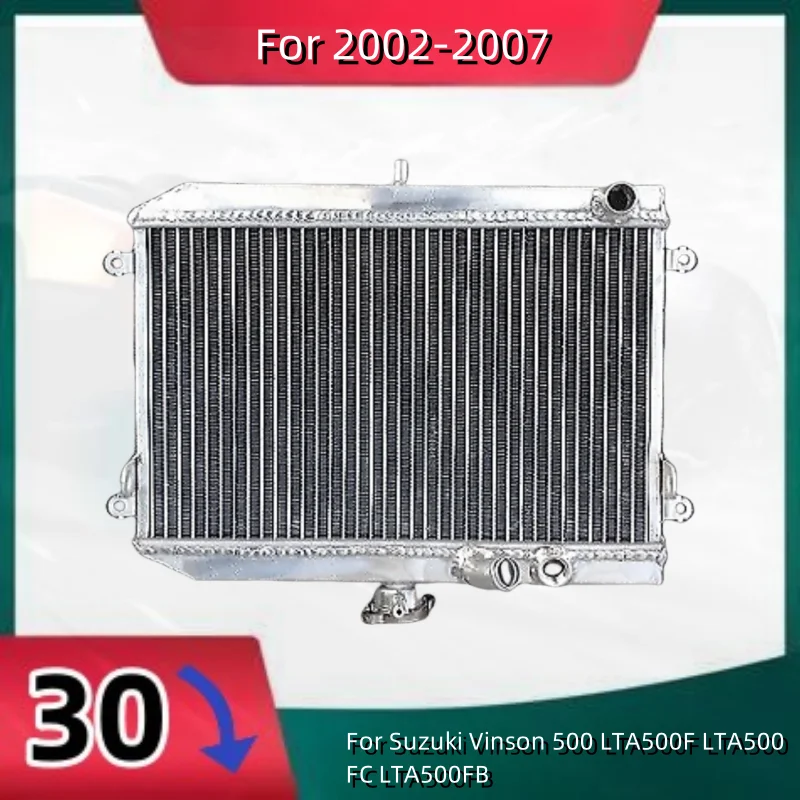 NEW Aluminum Radiator For 02-07 Suzuki Vinson 500 LTA500F LTA500FC LTA500FB Cooler Cooling Coolant 2002 2003 2004 2005 2006 2007