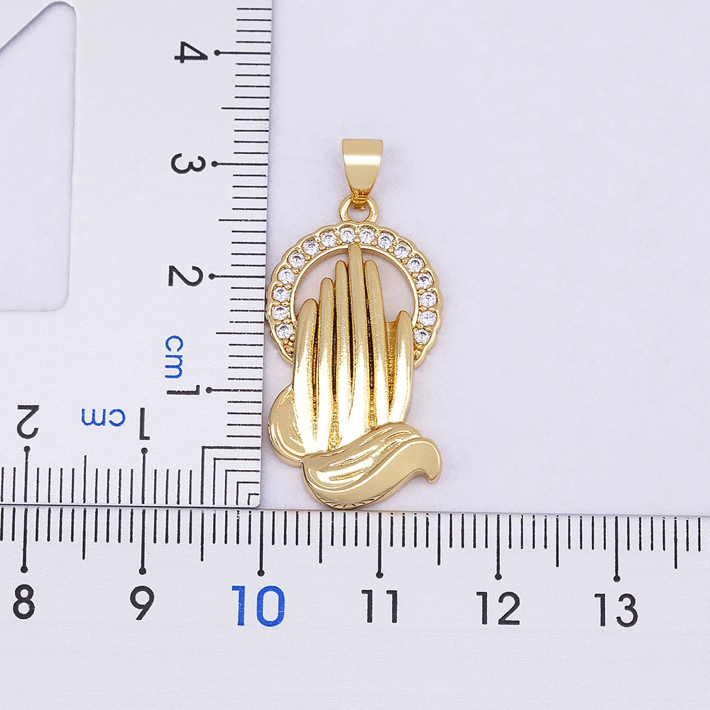 Nidin Classic Design Trendy Gold Plated Hamsa Hand of Fatima Pendant Necklace For Women Men Lucky Turkish Jewelry Wholesale Gift