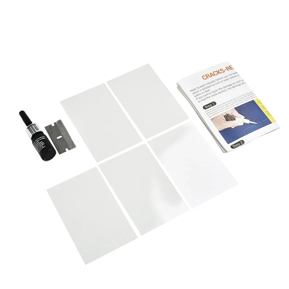 Set Car Windshield Repair Resin Kit, Auto Glass Crack Fix Tool for Car Motorcycle Window Maintenance