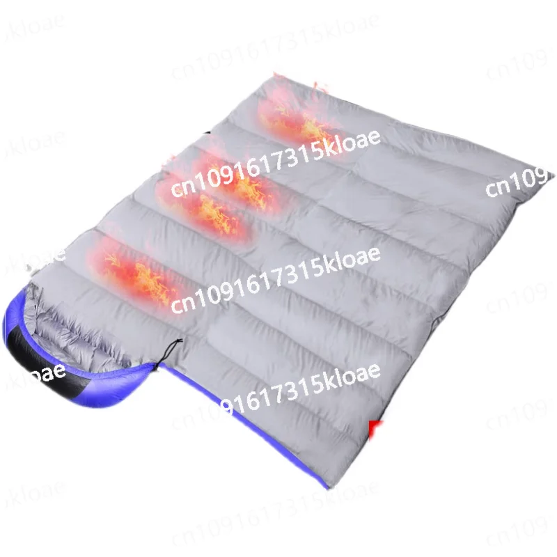 Heating sleeping bag USB electric heating, warm in winter, outdoor single person, support power bank