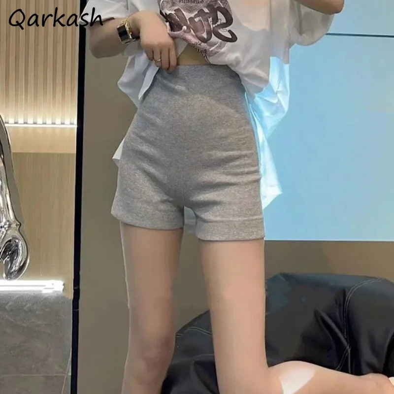 Shorts Frauen Feste Hohe Taille Alle-spiel Mode Streetwear Freizeit Heiße Einfache Weibliche Dünne Sommer Komfortable Bauch Chic Jugend