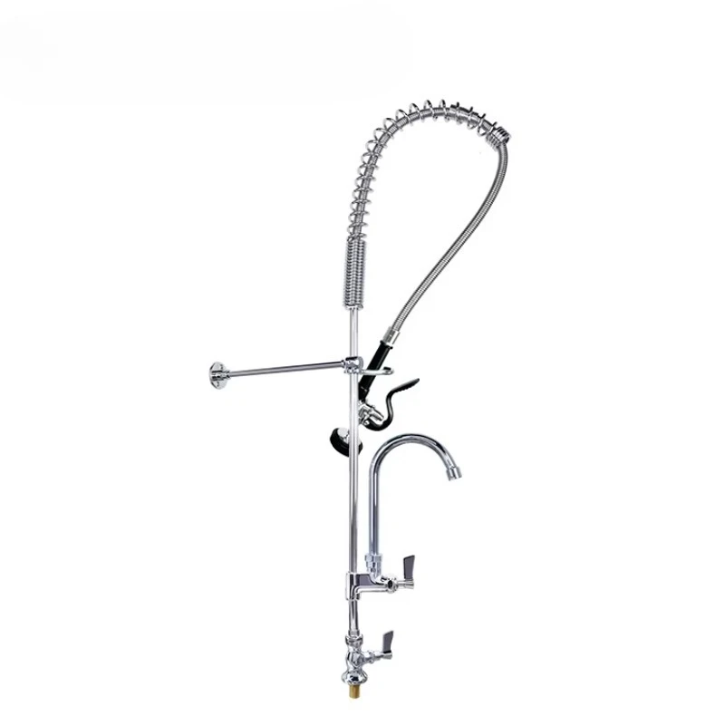 

47\" Contemporary Design Commercial Brass Sink Faucet with 5\" Add-On Swing Spout for Hotel Restaurant Industrial Kitchen