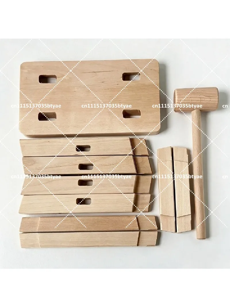 DIY Mortise and Tenon Four-Legged Stool, Disassembled Handmade Wood Craft Kit