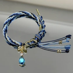 Game Genshin Impact Furina wanderer Zhongli Xiao Cosplay Prop Adjustable Rope Bracelet Jewelry Fans Birthday Gifts