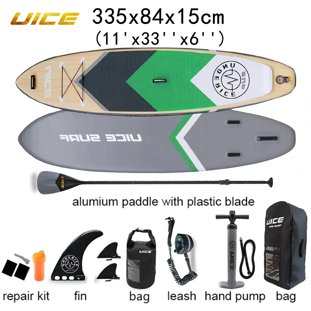 

11" Inflatable Surfboard SUP Board Double Layer SUP Paddle Board Surfing Fishing Inflatable Stand Up Paddle Board Set