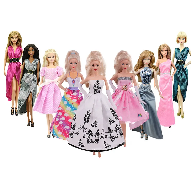 Doll Barbies Fashion Outfit Dress Evening Party Skirt Daily Casual Wear Accessories Clothes For Barbies Doll Clothes Toy Gifts