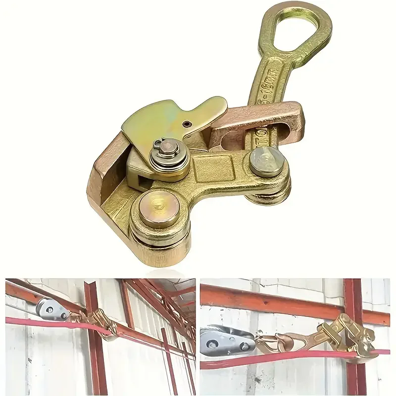 1T Manual Tool Cable Grip Cable Puller Clamp 2204 lbs (1T) Capacity Industrial Hand Tool for 2.5-16mm Steel Strands
