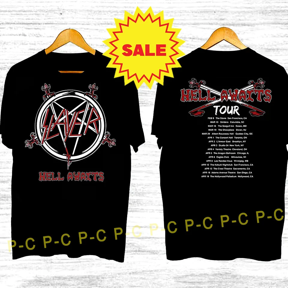 Slayer Hell Awaits 1985 T-Shirt Unisex Cotton 2SIDES PT531