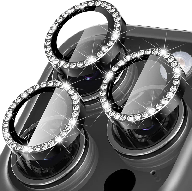 Luxury Bling Diamond Metal Glass Camera Lens Protector