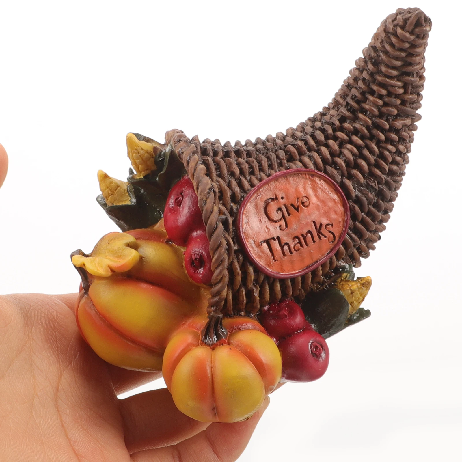 

Harvest Festival Decor Pumpkin Fruit Basket Exquisite Craftsmanship Thanksgiving Tabletop Adornment Home Decoration