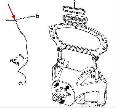 Cableado de lámpara de parada de montaje alto apto para Jeep Wrangler between2018-23 68432092AB