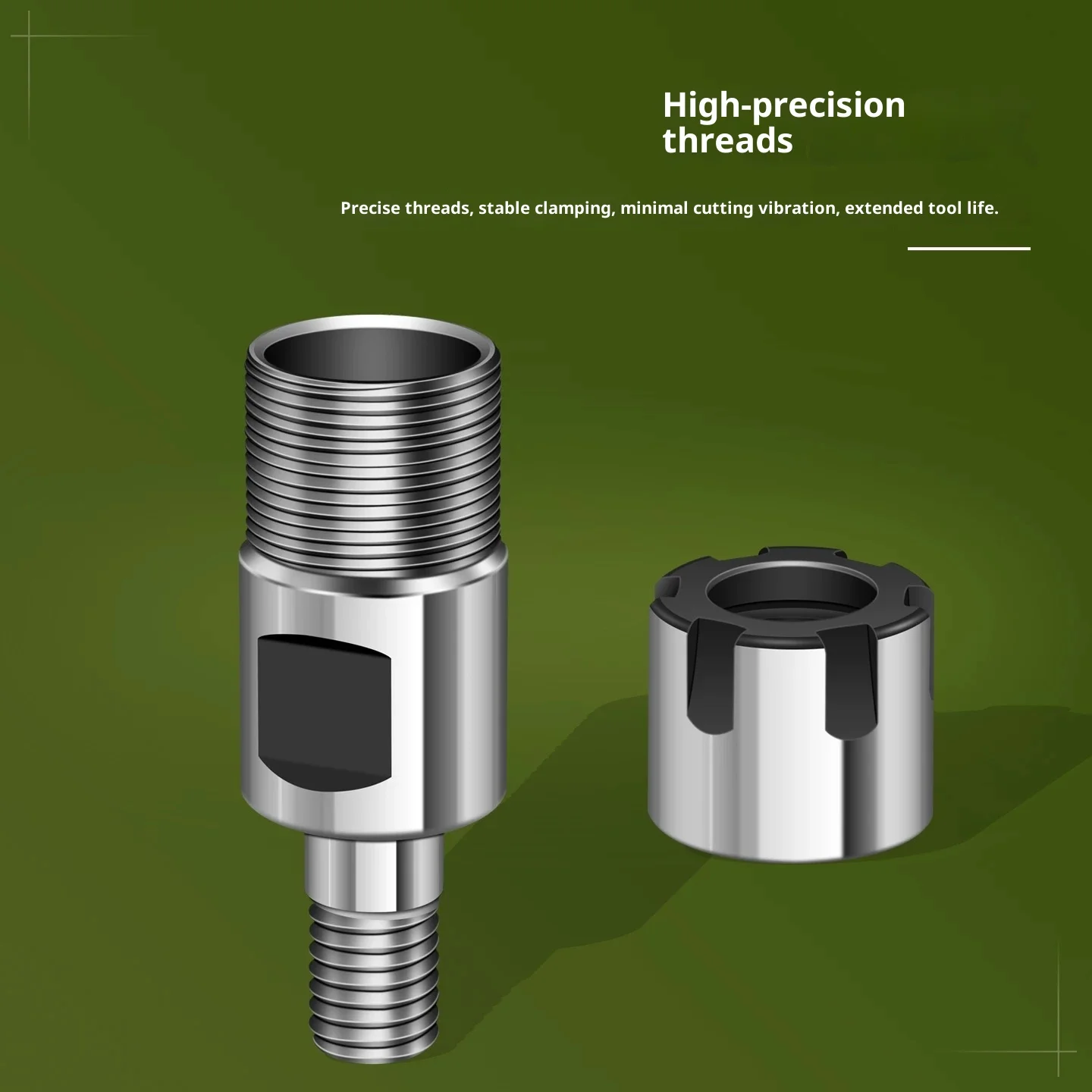 ER11 ER16 ER20 ER Nut Lock Tooth Milling Cutter Head Anti Seismic High Precision Split Drill Bit Extension Rod Connection Head