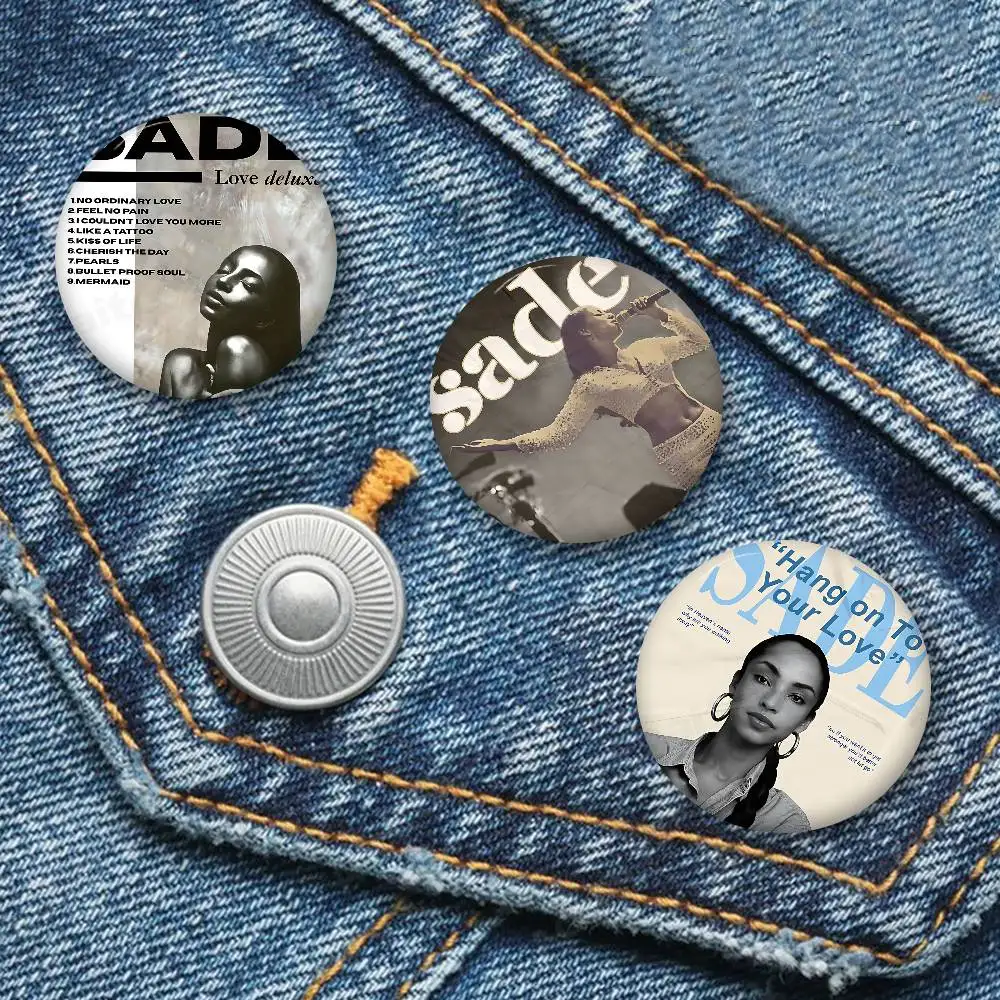 1pc Classic Singer S-Sade Musician Anime Button Pin Handmade Brooch For Clothes Cartoon Badge Backpack Decoration