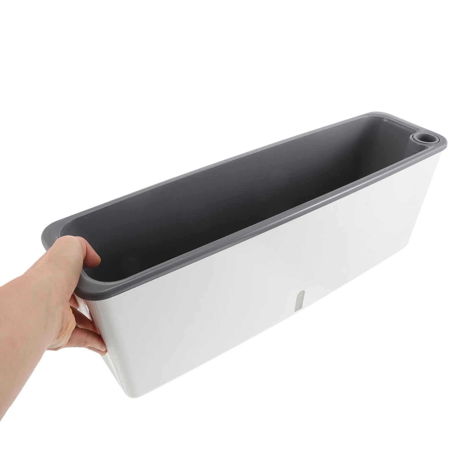 

Plastic Window Planter Box Rectangular Planter for Balcony Gardening Growing Vegetables Herbs Flowers with Water Storage