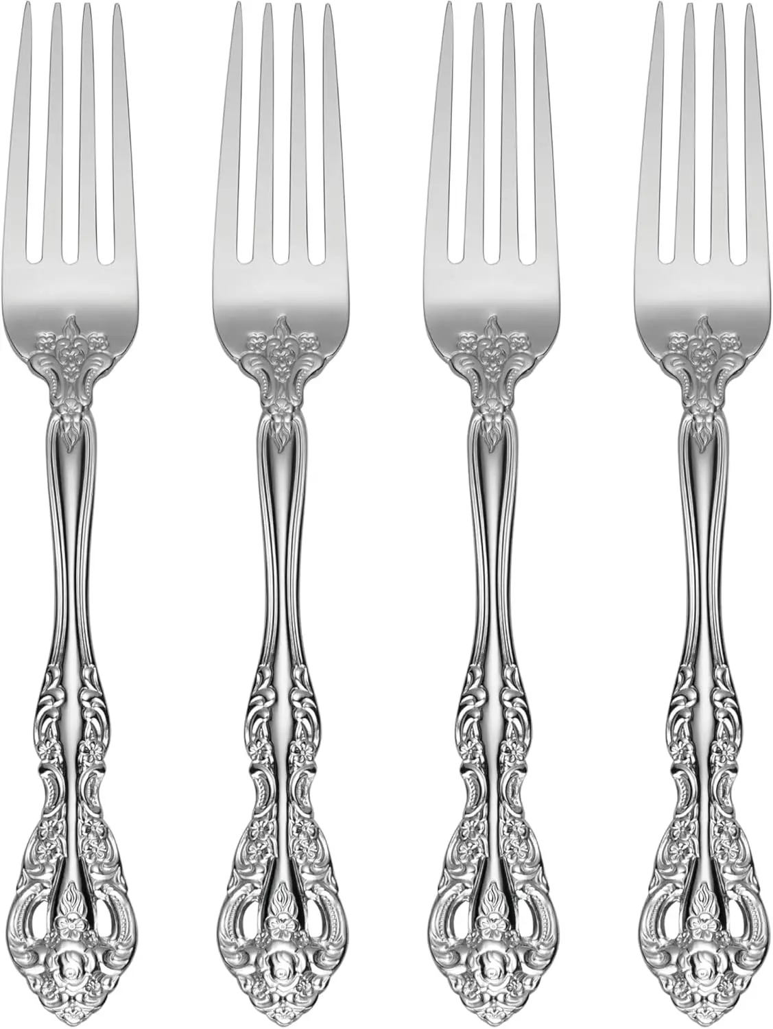 

Michelangelo Fine Flatware Dinner Fork, Set of 4 , 18/10 Stainless Steel, Silverware Set, Dishwasher Safe