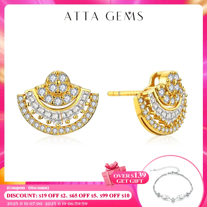 

Женские серьги из серебра 100% пробы с муассанитом, 925 пробы