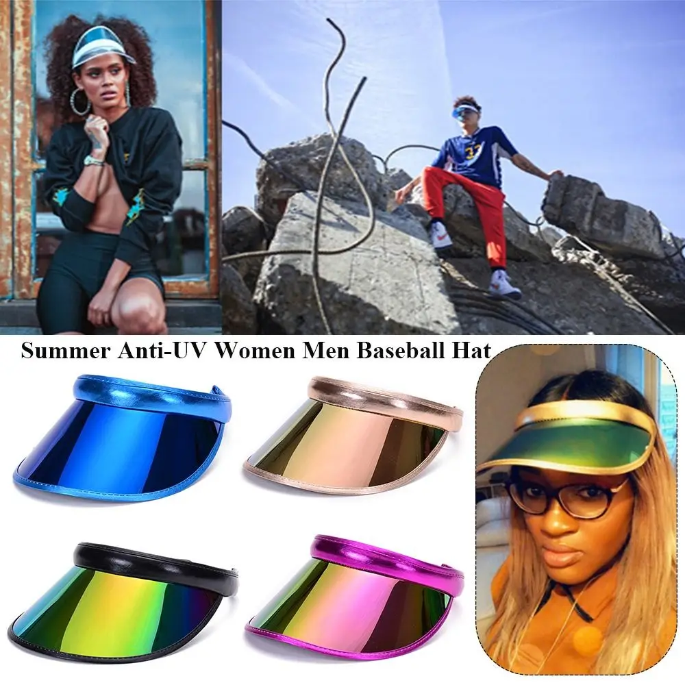 

PVC Empty Top Sports Accessories Women Men Visor Caps Summer Baseball Hat Anti-UV Sunshade Hat Bicycle Sun Hat