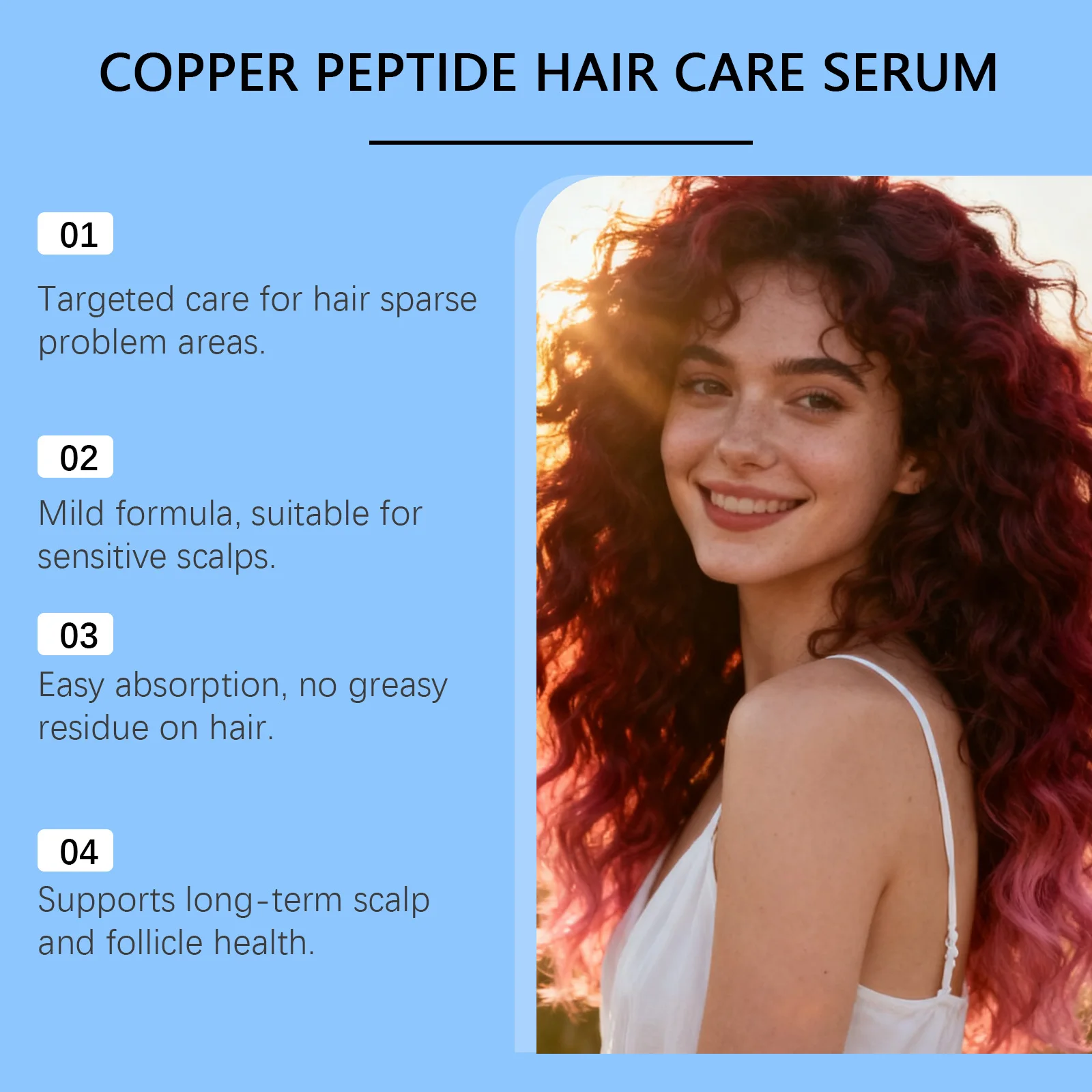 Copper Peptide Hair Nourishing Essence Moisturize Nourish Scalp Improve Damage Dry Restore Luster Smooth Hairs Nutrition Serum