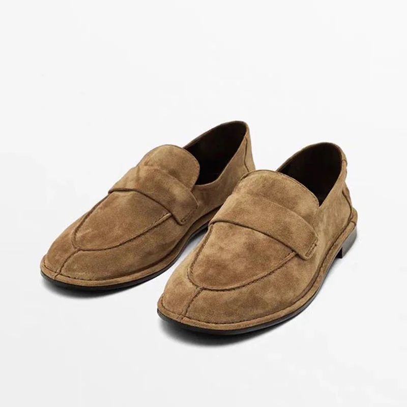 Loafers Woman Round Toe Slip-on Casual Flat Shoes Genuine Leather Daily Walking Shoes Women Zapatos Mujer Mary Janes Shoe Women image 3