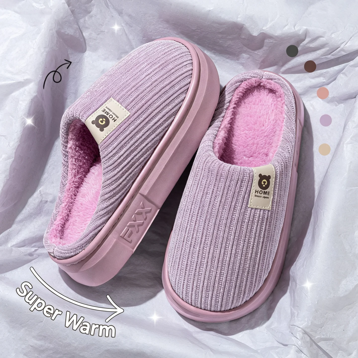 Pantoufles d'hiver chaudes en  - Women Shoes Size To Men avis et prix