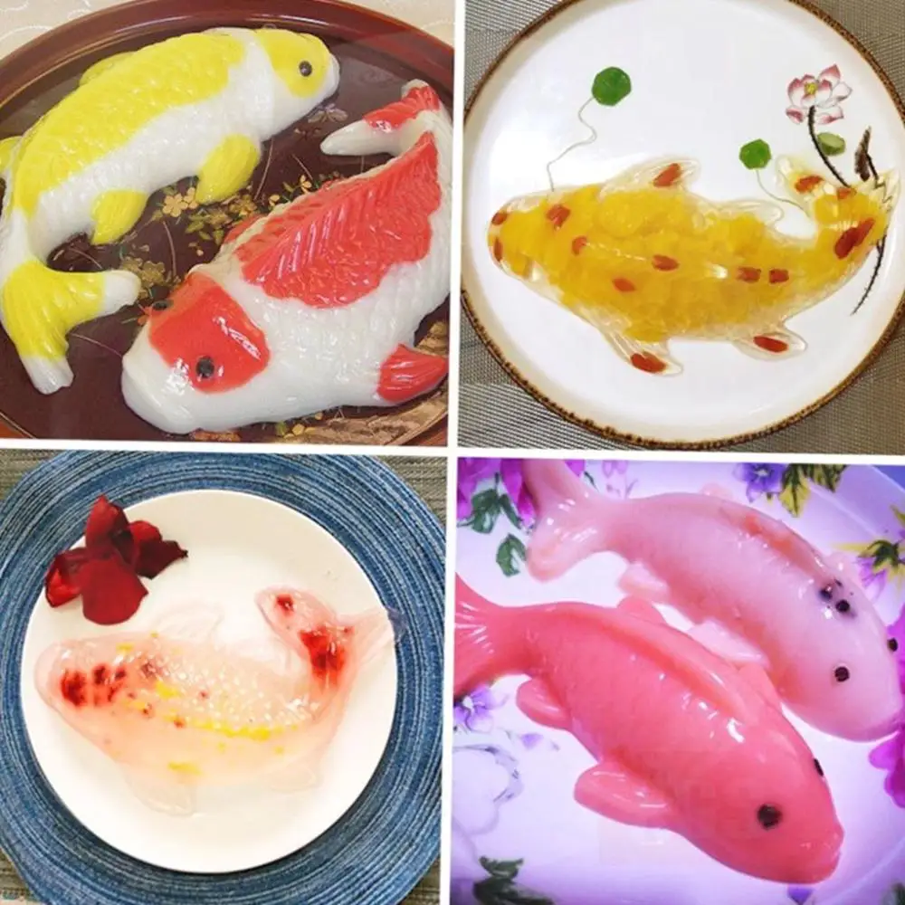 3D 1 pcs Handmake Easy Demold Carp Shape Sugarcraft Jelly Mould Baking Tool Pudding DIY Fish Mold