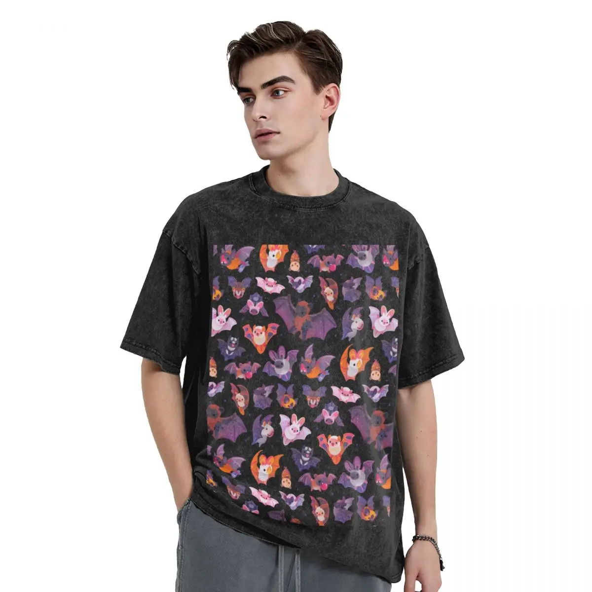 

Bat - dark T-Shirt summer top cotton graphic tees t shirts men