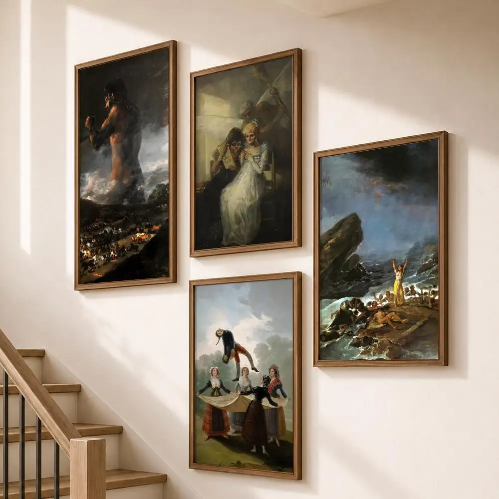 Artist Francisco Goya Romanticism Dark Poster Modern Aesthetic Wall Art for Home Bar Cafe Bathroom Decor