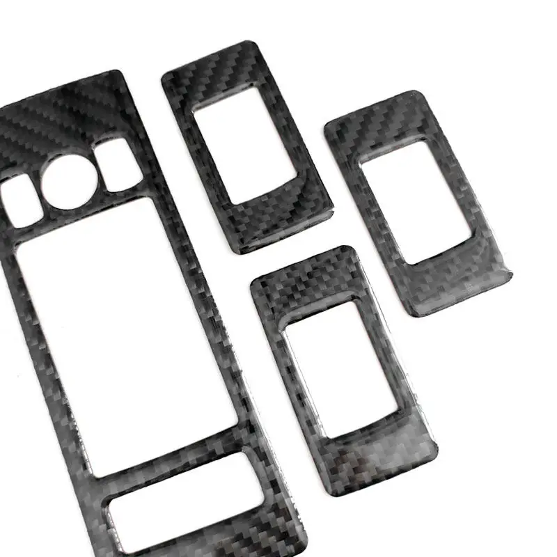 لاند روفر رينج روفر سبورت 2014-2017 سيارة الداخلية نافذة الباب رفع لوحة التحكم زر غطاء إطاري لينة ألياف الكربون تقليم #3