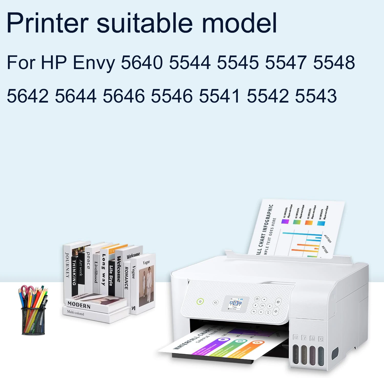 Vilaxh 62 62xl Ink Cartridge Replacement For HP62 XL For HP Envy 5640 5544 5545 5547 ​5548 5642 5644 5646 5546 5541 5542 5543