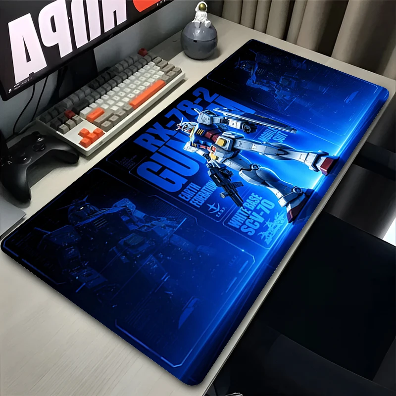 Big Mouse Pad Hot Game Keyboard Pad Mechanical Warrior Gundam Anime Extended Mat Table Cool Gaming Accessories Computer Mousepad
