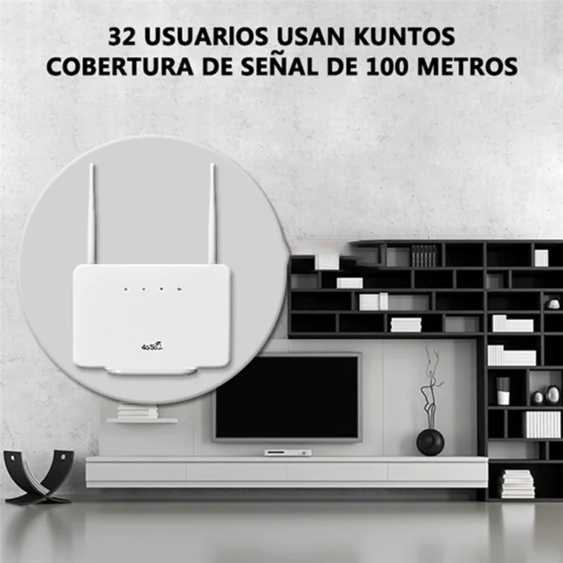 4G Wireless Router 300Mbps 4G LTE CPE Router Modem External Antenna With Sim Card Slot Internet Connection EU Plug-AU47