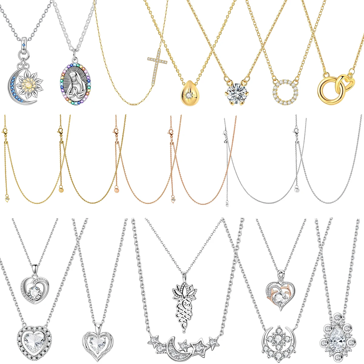 

Ожерелья из стерлингового серебра 925 пробы с луной и звездой, жемчужная ракушка, круглая стрекоза, сердце, циркон, подвески, ожерелья для женщин, ювелирные изделия, подарки