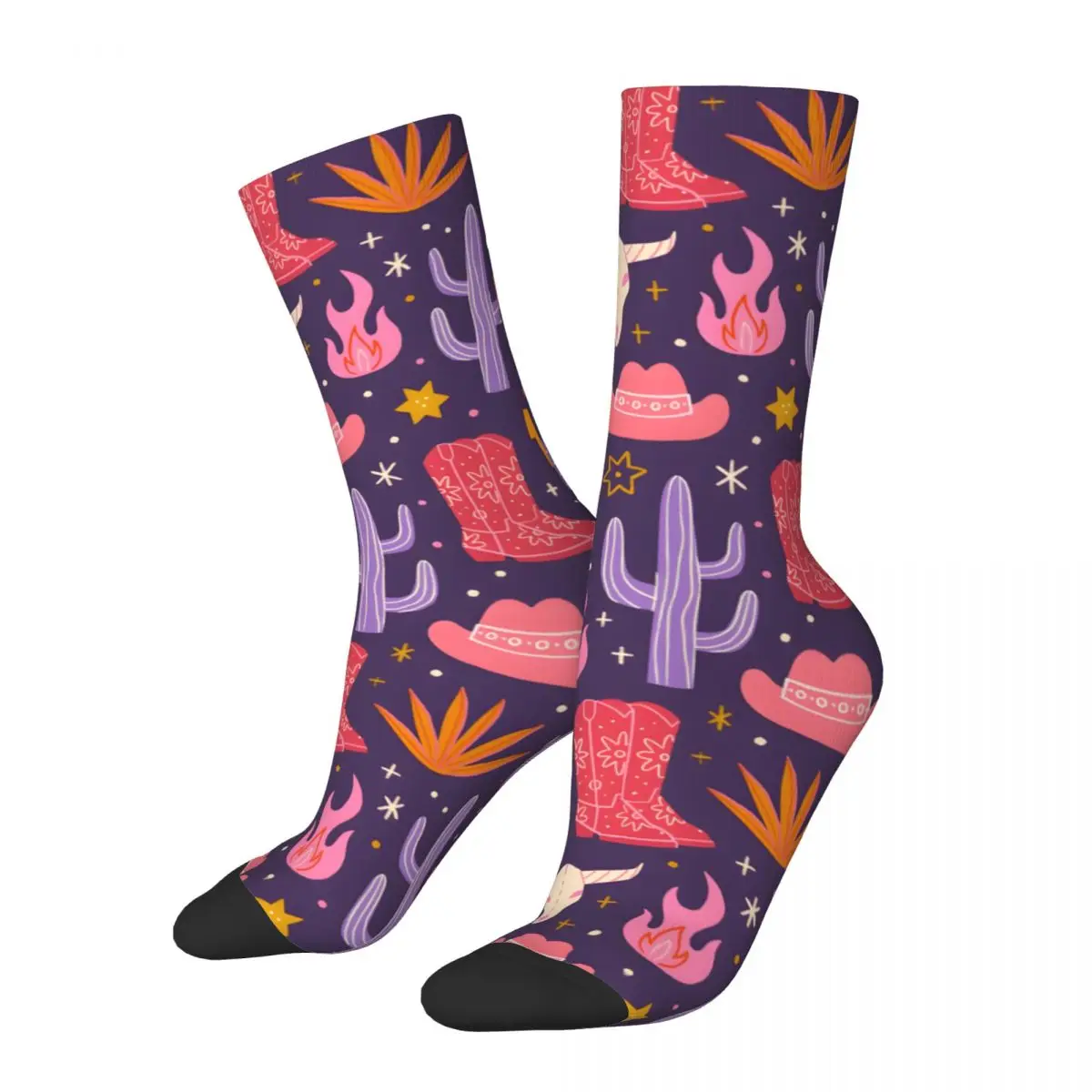 Crazy compression Cowboy Girl. I Want To Be A Cowgirl, Baby - Dark Violet Sock for Men Harajuku Quality Pattern Crew Sock Casual