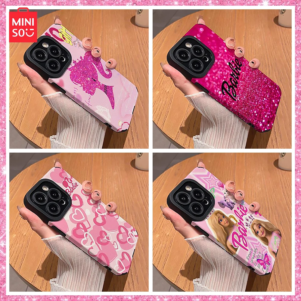 

2024 New Miniso Barbie Y2K Princess Cartoon Print Iphone15/14Promax All Inclusive Drop Proof Phone Case Birthday Gift