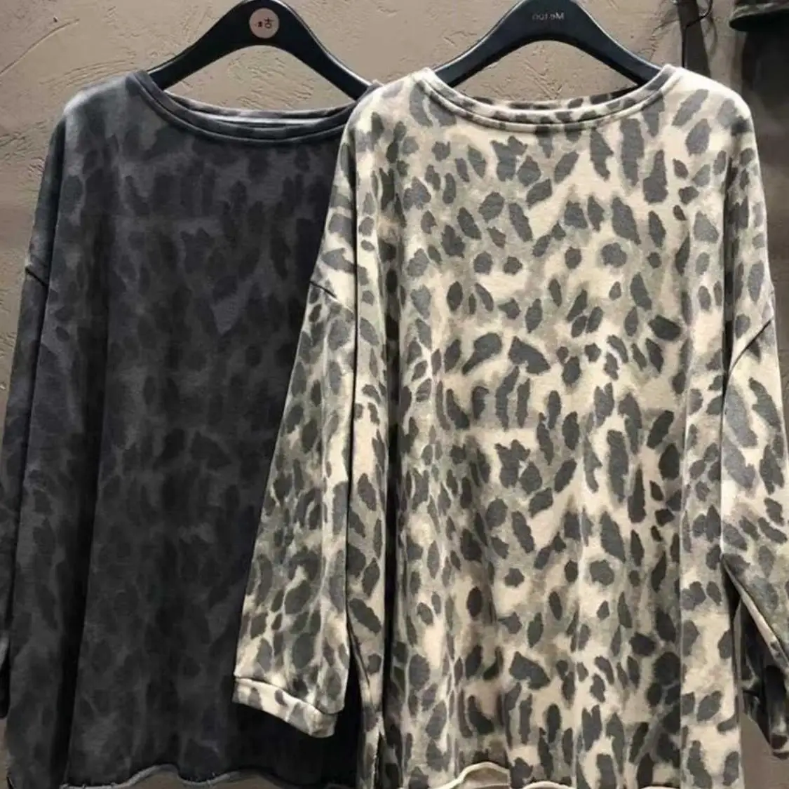 

plus Size 300 Pou Women's Retro Print Long Sve T-irt Korean Sle Loose Fit Overhead Top for Autumn Versatile Casual ...