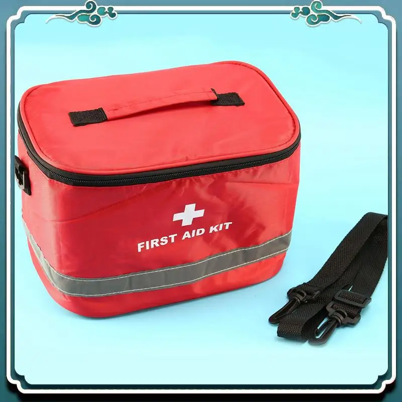 

Reliable 5X Outdoor First Aid Kit Sports Camping Bag Home Emergency Survival Package Red Nylon Striking Cross Symbol