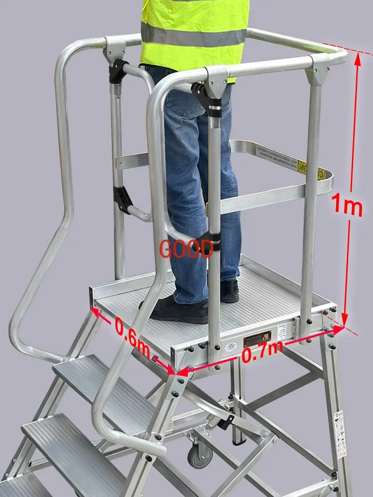 Échelle d'ingénierie pour entretien d'entrepôt, chariot utilitaire mobile, charrette, échafaudage, escaliers