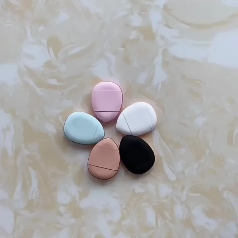 50 pçs mini dedo esponja em pó puff rosa mini tamanho dedo puff conjunto fundação creme corretivo aplicador dedo almofada esponja