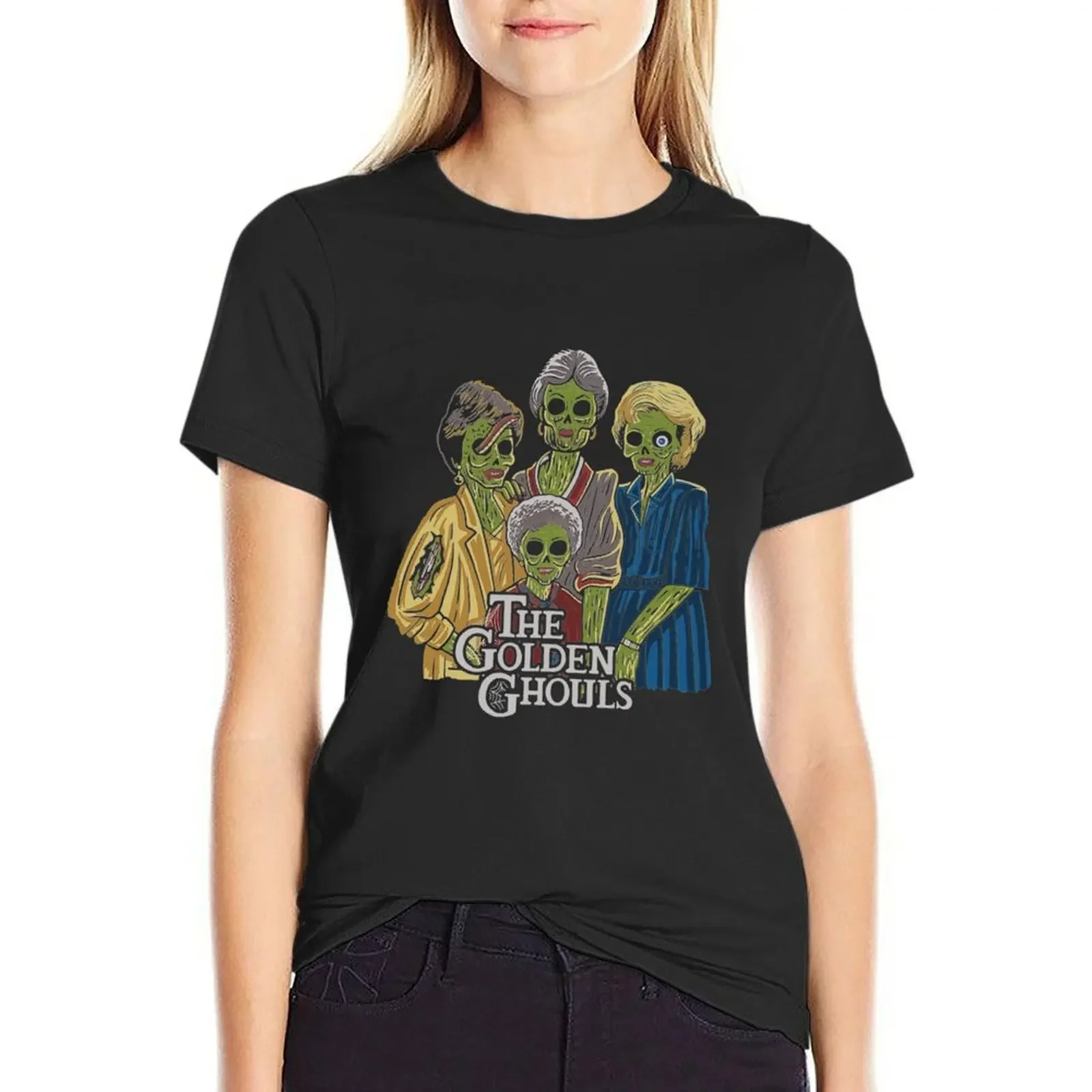 The Golden Ghouls T-Shirt summer tops aesthetic clothes Aesthetic clothing t-shirts for Women graphic tees