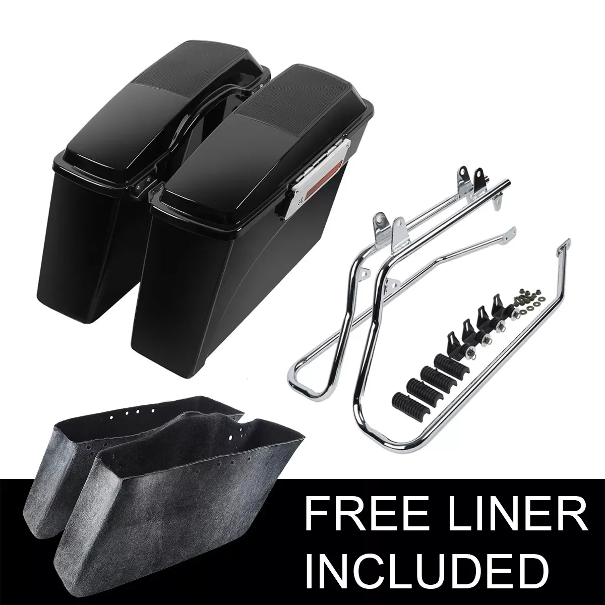 

Motorcycle Hard Saddlebags 6x9" Speaker Lid Conversion Brackets For Harley Softail Heritage Deluxe 1984-2017